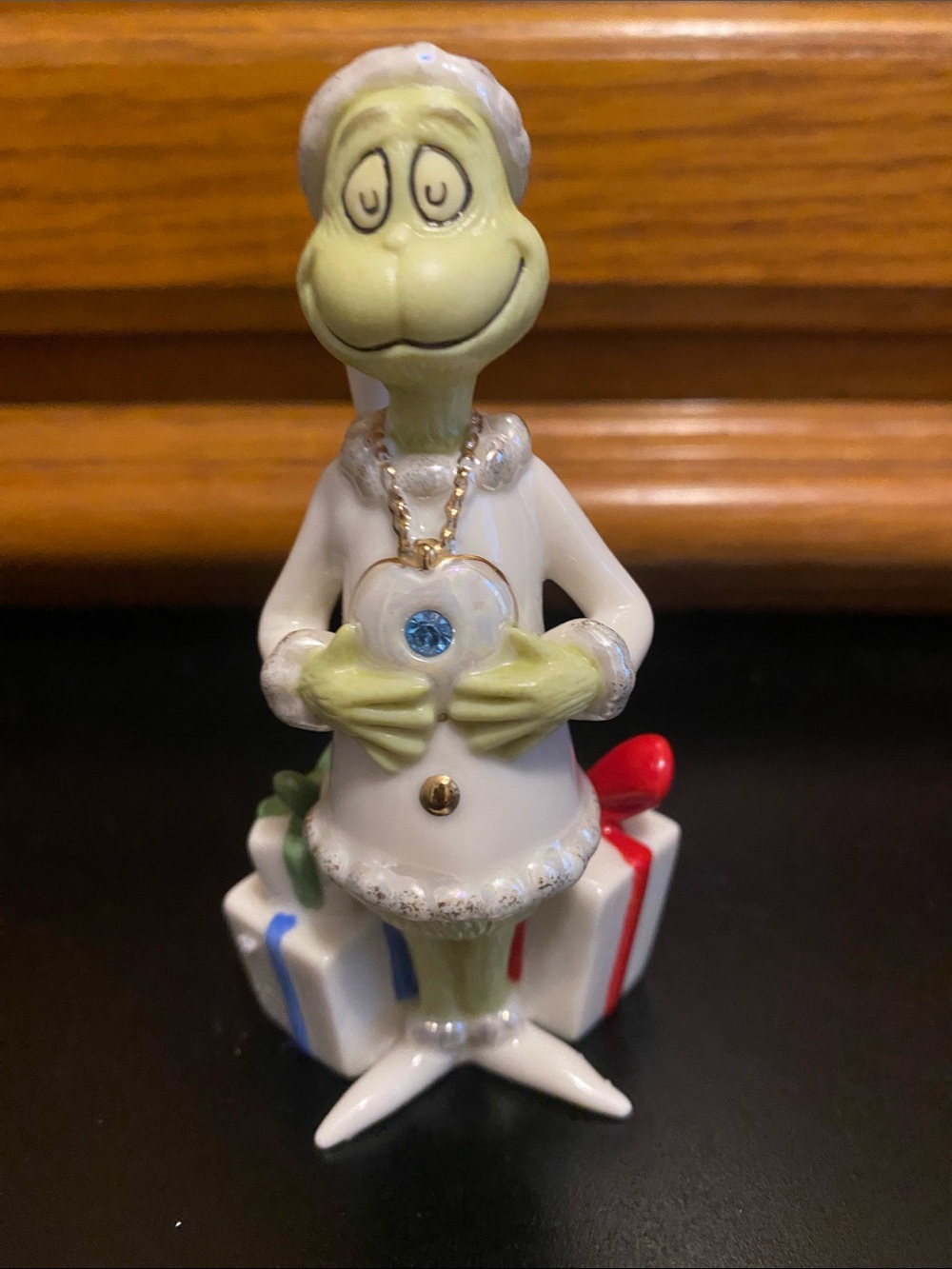 LENOX “Have a Heart, Mr. Grinch” Figurine Featuring March Birthstone.